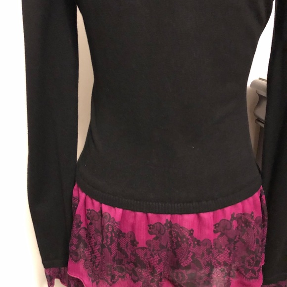 INC Sweater Top with Faux Blouse 💗🖤 - Picture 6 of 7